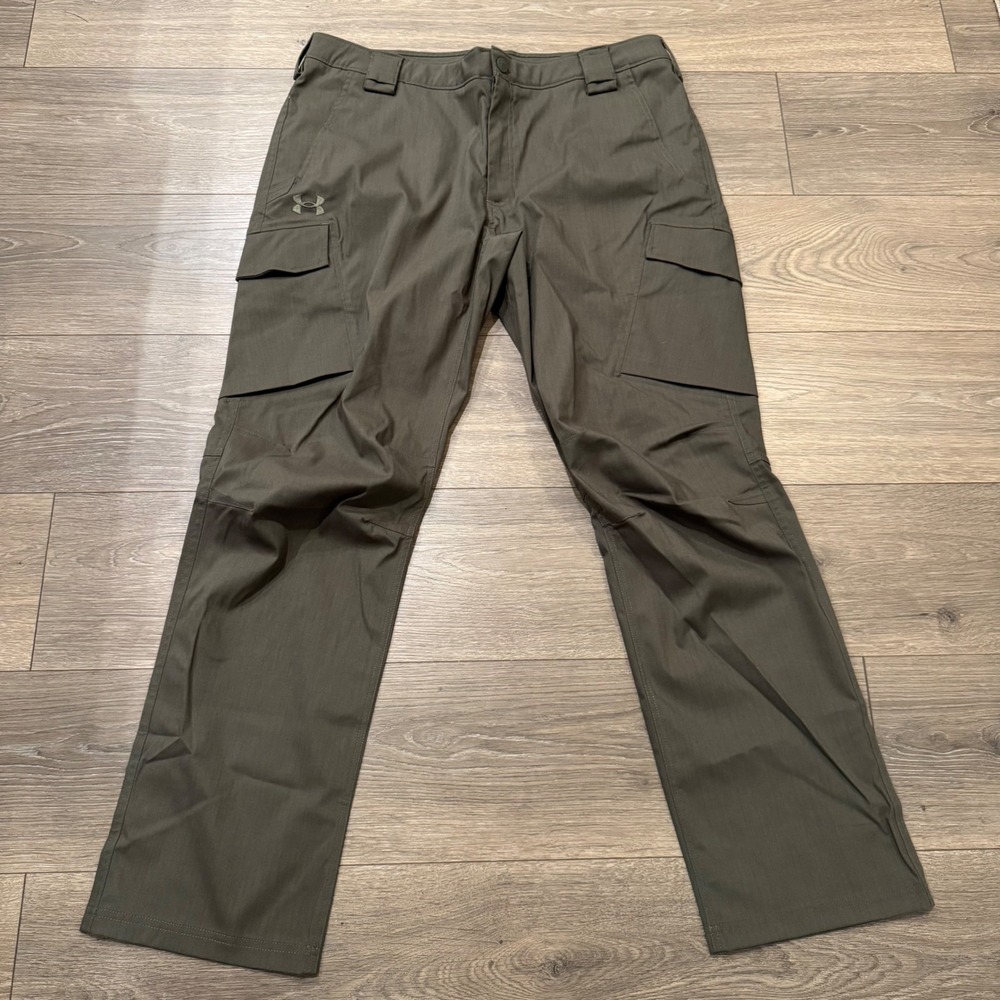 Under Armour Storm Tactical Patrol Cargo Pants Mens 38x32 Olive Green Ripstop